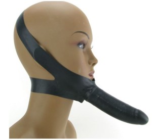 MyEquip-Accommodator Chin Strap Dildo in Black