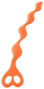 MyEquip-Bum Buddies Silicone Swirl Anal Beads in Orange